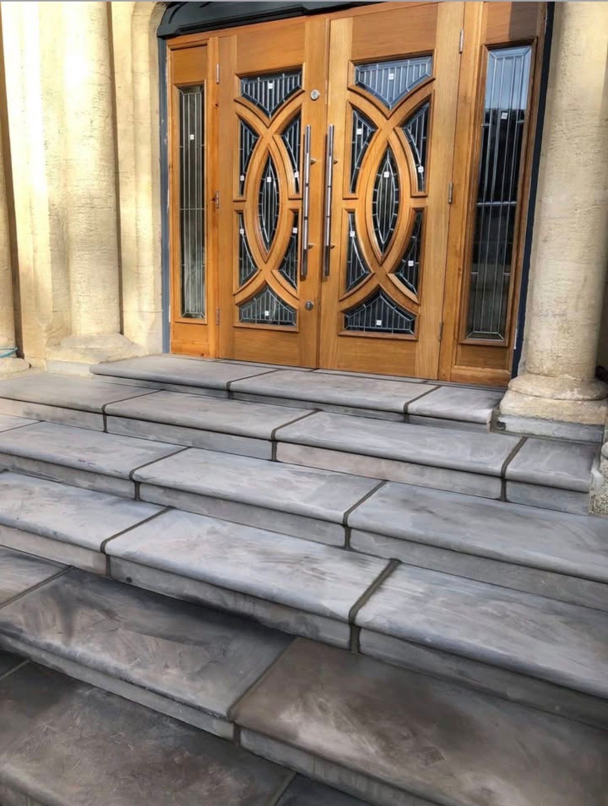 Paved seating area by P.A. Vine & Son, Yeovil, Somerset